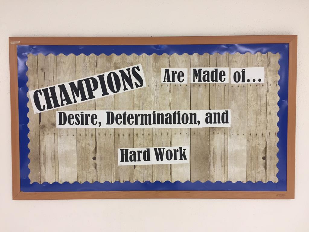 Champions are made of Desire determination and Hard work